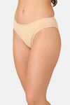 PrettyCat Mid Rise Sexy Lace Bikini Panty  - Beige — thumbnail 3