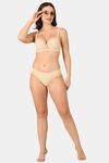 PrettyCat Mid Rise Sexy Lace Bikini Panty  - Beige — thumbnail 4