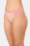 PrettyCat Mid Rise Sexy Lace Bikini Panty  - Pink — thumbnail 3