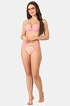 PrettyCat Mid Rise Sexy Lace Bikini Panty  - Pink — thumbnail 4
