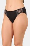 PrettyCat Mid Rise Sexy Lace Bikini Panty  - Black — thumbnail 3