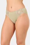 PrettyCat Mid Rise Sexy Lace Bikini Panty  - Green — thumbnail 3