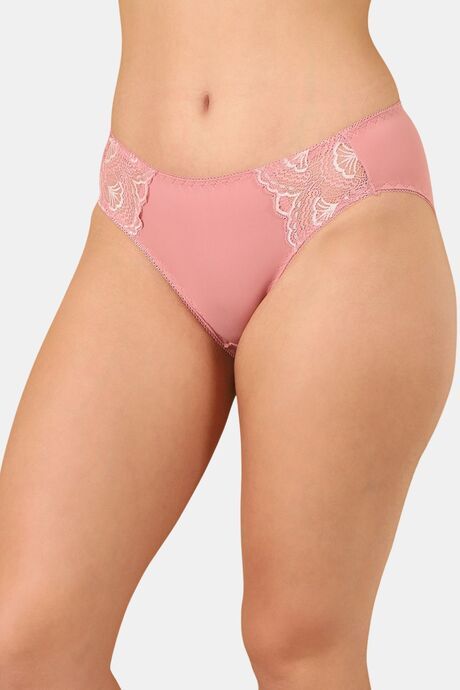 PrettyCat Mid Rise Sexy Lace Bikini Panty  - Pink — image 3