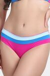 PrettyCat Women’s Mid Rise Colorblock Bikini Panty - Pink — thumbnail 1