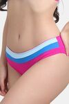 PrettyCat Women’s Mid Rise Colorblock Bikini Panty - Pink — thumbnail 3