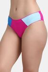 PrettyCat Women’s Mid Rise Colorblock Bikini Panty - Pink — thumbnail 3
