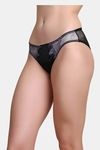 PrettyCat Self-Design Low Rise Lace Bikini Panty  - Black — thumbnail 3