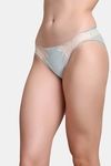 PrettyCat Self-Design Low Rise Lace Bikini Panty  - Green — thumbnail 3