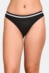 PrettyCat Mid Rise Sexy Stripped Panty  - Black — thumbnail 1
