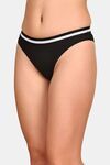 PrettyCat Mid Rise Sexy Stripped Panty  - Black — thumbnail 3