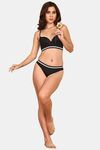 PrettyCat Mid Rise Sexy Stripped Panty  - Black — thumbnail 4