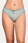 PrettyCat Mid Rise Sexy Stripped Panty  - Green — thumbnail 1