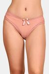 PrettyCat Mid Rise Sexy Stripped Panty  - Peach — thumbnail 1