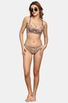 PrettyCat Sheer Mesh Mid-Rise Panty With Abstract Print - Brown — thumbnail 4
