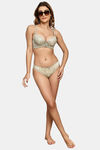 PrettyCat Sheer Mesh Mid-Rise Panty With Abstract Print - Green — thumbnail 4