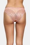 PrettyCat Sheer Mesh Mid-Rise Panty With Abstract Print - Peach — thumbnail 2