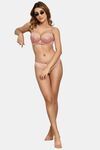 PrettyCat Sheer Mesh Mid-Rise Panty With Abstract Print - Peach — thumbnail 4