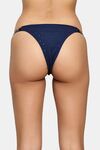 PrettyCat Chic Low Rise Bikini Panty with Rhinestone Strap Detail - Blue — thumbnail 2