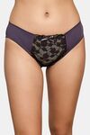 PrettyCat Romantic Floral Mesh Panel Panty  - Grey — thumbnail 1