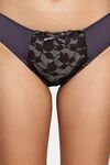 PrettyCat Romantic Floral Mesh Panel Panty  - Grey — thumbnail 5