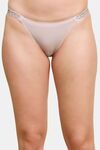 PrettyCat Low Rise Sexy Bikini Panty With Rhineston Strap - Mauve — thumbnail 1
