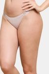 PrettyCat Low Rise Sexy Bikini Panty With Rhineston Strap - Mauve — thumbnail 3