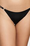 PrettyCat Low Rise Micro Bikini Panty with Double Strap Detail - Black — thumbnail 5