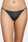 PrettyCat Low Rise Micro Bikini Panty with Double Strap Detail - Green — thumbnail 1