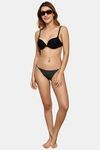 PrettyCat Low Rise Micro Bikini Panty with Double Strap Detail - Green — thumbnail 4