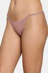 PrettyCat Low Rise Micro Bikini Panty with Double Strap Detail - Mauve — thumbnail 3