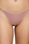 PrettyCat Low Rise Micro Bikini Panty with Double Strap Detail - Mauve — thumbnail 5
