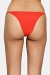 PrettyCat Low Rise Micro Bikini Panty with Double Strap Detail - Red — thumbnail 2