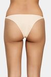 PrettyCat Elegant Low Rise Bikini Panty with Gold Ring Accent - Beige — thumbnail 2