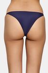 PrettyCat Elegant Low Rise Bikini Panty with Gold Ring Accent - Blue — thumbnail 2