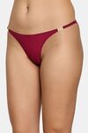 PrettyCat Elegant Low Rise Bikini Panty with Gold Ring Accent - Purple — thumbnail 3