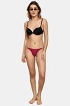 PrettyCat Elegant Low Rise Bikini Panty with Gold Ring Accent - Purple — thumbnail 4