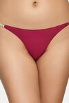 PrettyCat Elegant Low Rise Bikini Panty with Gold Ring Accent - Purple — thumbnail 5