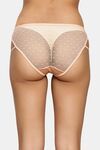 PrettyCat Sheer Mesh Bikini Panty with Side Strap Detailing - Beige — thumbnail 2