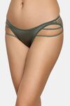 PrettyCat Sheer Mesh Bikini Panty with Side Strap Detailing - Green — thumbnail 3