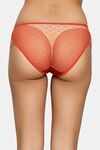 PrettyCat Sheer Mesh Bikini Panty with Side Strap Detailing - Orange — thumbnail 2