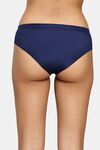PrettyCat Triple Side Strap Bikini Panty with Gold Ring Accents - Blue — thumbnail 2