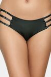 PrettyCat Triple Side Strap Bikini Panty with Gold Ring Accents - Green — thumbnail 5