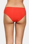 PrettyCat Triple Side Strap Bikini Panty with Gold Ring Accents - Red — thumbnail 2