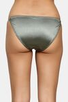 PrettyCat Women’s Low Rise Satin Bikini Panty – Double Side Strap, Bow Accent - Green — thumbnail 2