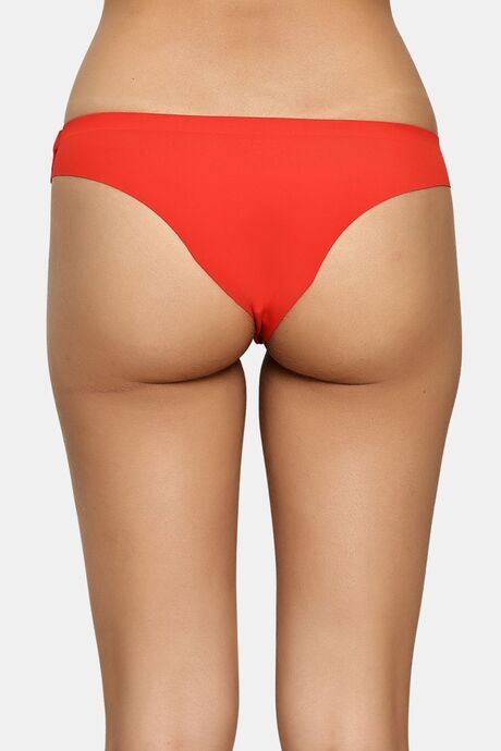 PrettyCat Women’s Triple Strap Bikini Panty With Gold Star Charm Detail - Red — image 2