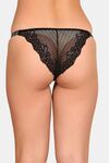 PrettyCat Low Rise Sexy Lace Bikini Panty - Black — thumbnail 2