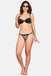 PrettyCat Low Rise Sexy Lace Bikini Panty - Black — thumbnail 4