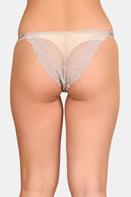 PrettyCat Low Rise Sexy Lace Bikini Panty - Grey — image 2