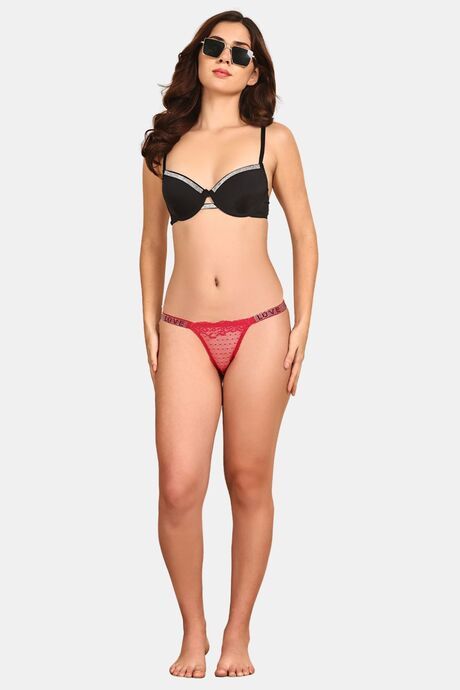 PrettyCat Low Rise Sexy Lace Bikini Panty - Pink — image 4