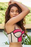 Zivame Color Block Padded Wired Medium Coverage Strapless Bra-Peach Berry — thumbnail 2